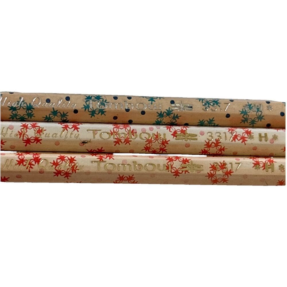 3 Tombow Snowflake pencils 3312 HB - Made in Japan Vintage High Quality - Picture 5 of 5